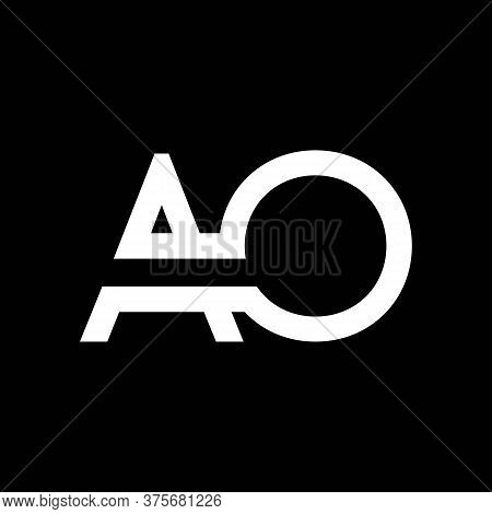 Ao Logo Design Business Typography Vector Template. Creative Linked Letter Ao Logo Template. Ao Font