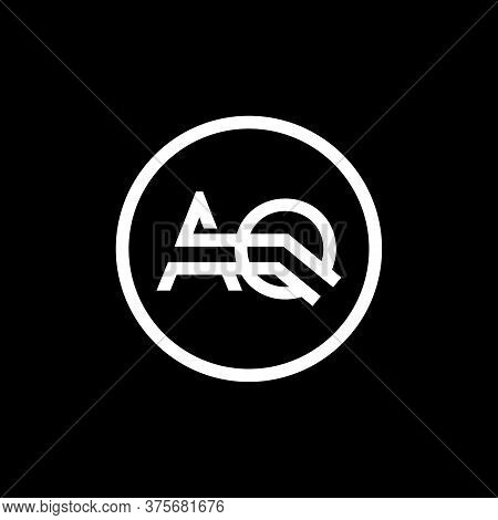 Aq Logo Design Business Typography Vector Template. Creative Linked Letter Aq Logo Template. Aq Font