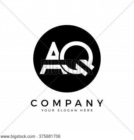 Aq Logo Design Business Typography Vector Template. Creative Linked Letter Aq Logo Template. Aq Font
