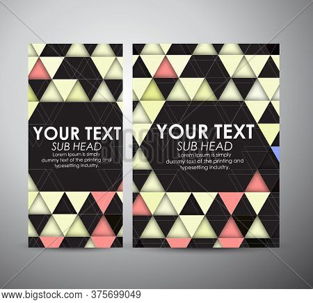 Business Design Abstract Triangle And Geometric Strip Pattern Background. Vector Illustration.