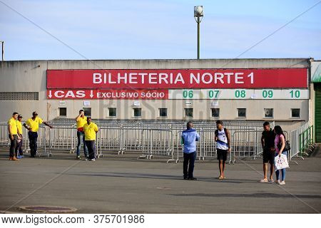 Salvador, Bahia / Brazil - October 20, 2017: Ticket Office For The Sale Of Tickets At The Estadio De
