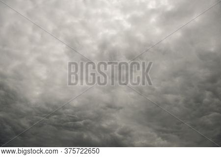 Dark Clouds On Sky Before Rainy And Storm - Image
