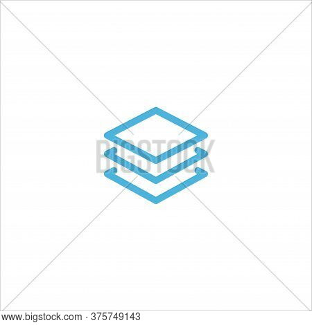 Layer Icon Flat Vector Logo Design Trendy