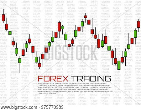 Stock Market With Japanese Candles. Forex Trading Graphic Design Concept. Abstract Finance Backgroun