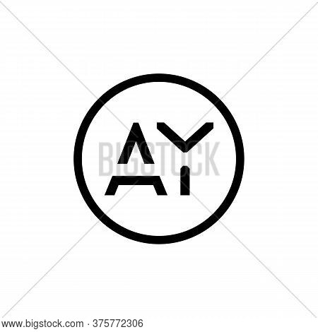 Ay Logo Design Business Typography Vector Template. Creative Linked Letter Ay Logo Template. Ay Font