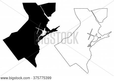 Portmore City (jamaica Island) Map Vector Illustration, Scribble Sketch City Of Portmore Map
