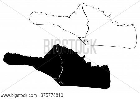 Carrefour City (republic Of Haiti, Hispaniola Island, Ouest Department) Map Vector Illustration, Scr