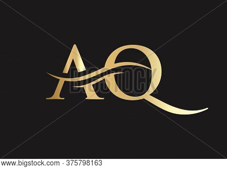 Initial Aq Letter Logo Design Modern Business Typography Vector Template. Creative Linked Letter Aq 
