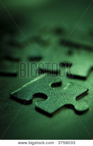 Green Puzzle-Teile