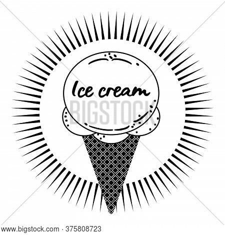 Refreshing Ice Cream Decal For Marketing, Advertisement, Blogpost, Invitation, Ice Cream Truck, Rest