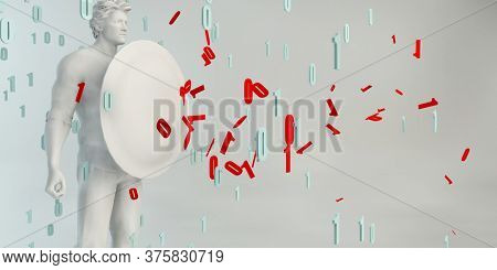 Antivirus Protection Software with Realtime Analytics Program 3d Render