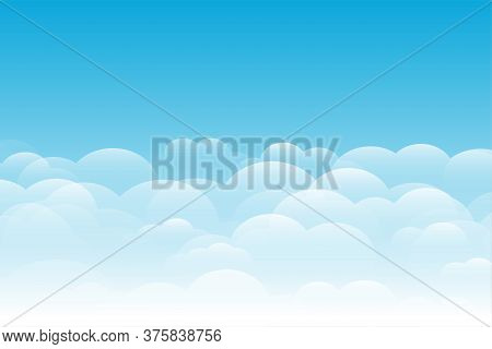 Blue Sky With Clouds Background Elegant Design