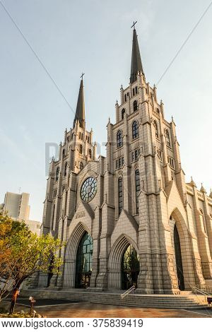 Daegu, South Korea - April 4, 2019 : Daegu Jeil Presbyterian Church In Daegu City, South Korea.