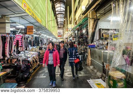 Daegu , South Korea, April 4, 2019:most Of Tourist And Korean People Visit In Daegu Traditional Mark
