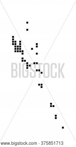 Vanuatu Map. Map Of Vanuatu In Dotted Style. Borders Of The Country Filled With Rectangles For Your