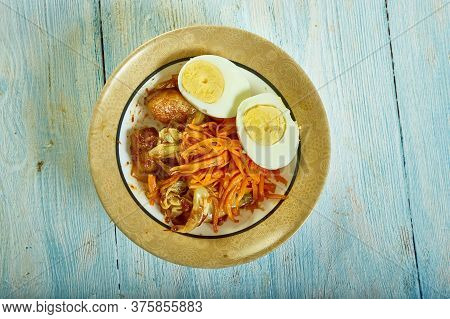 Abacha African Salad, Cassava Based Dish From The Igbo Tribe Of Eastern Nigeria