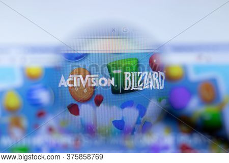 Moscow, Russia - 1 June 2020: Activision Blizzard Website With Logo , Illustrative Editorial