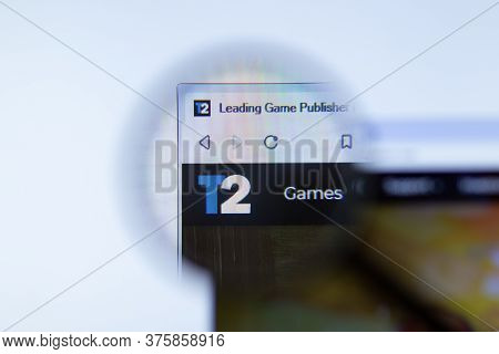 Moscow, Russia - 1 June 2020: Take-two Interactive Software Inc T2 Website With Logo , Illustrative 