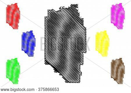 Marion County, Georgia (u.s. County, United States Of America,usa, U.s., Us) Map Vector Illustration