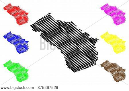 Oconee County, Georgia (u.s. County, United States Of America,usa, U.s., Us) Map Vector Illustration
