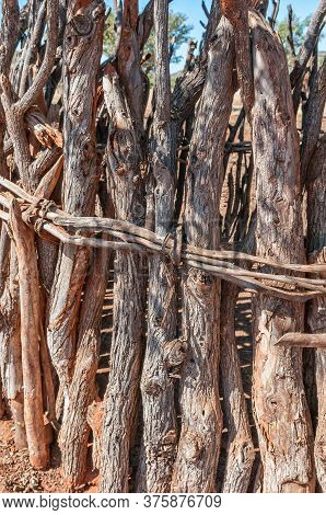 Close-up Of The Fence Of A Kraal In A Himba Village Near Epupa