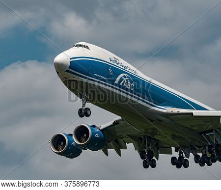Air Bridge Cargo Boeing 747-8f Arriving At Frankfurt Airport, Germany On June 27th 2020
