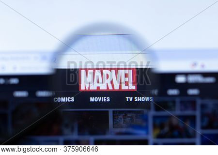 Moscow, Russia - 1 June 2020: Marvel Studios Website With Logo , Illustrative Editorial