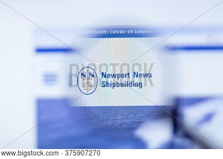 Moscow, Russia - 1 June 2020: Newport News Shipbuilding Website With Logo , Illustrative Editorial
