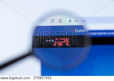 Moscow, Russia - 1 June 2020: American Petroleum Institute Api Website With Logo , Illustrative Edit