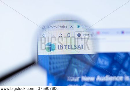 Moscow, Russia - 1 June 2020: Intelsat Website With Logo , Illustrative Editorial