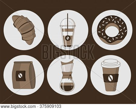 Set Of Vector Design Icons For Coffeeshop