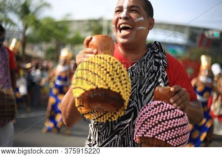 Salvador, Bahia / Brazil - January 24, 2016: Members Of The Bahia Folkloric Ballet, Seen During Perf
