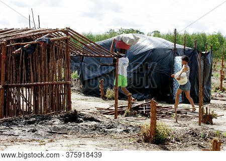 Eunapolis, Bahia / Brazil - January 12, 2011: Member Of The Landless Movement - Mst - Viewed Campgro