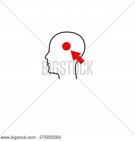 Mind Manipulation Icon. Head And Arrow To Brain. Effective Marketing And Consumer Psychology.
