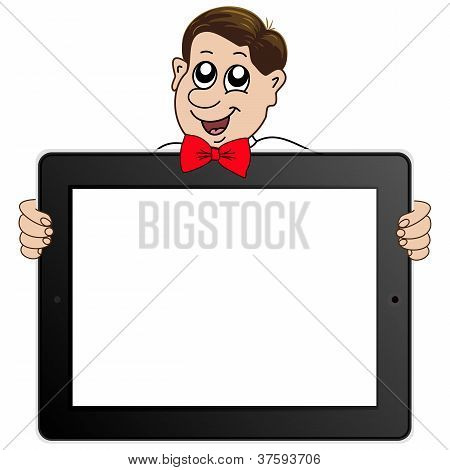 Man met Tablet PC