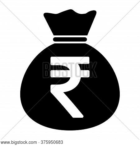 Money Bag Icon Isolated On White Background. Bank Symbol, Profit Graphic, Flat Web Sign