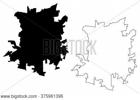 Aguascalientes City (united Mexican States, Mexico) Map Vector Illustration, Scribble Sketch City Of