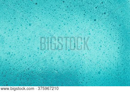 Drops- Liquid Foam. Fluid Aqua- Abstract Pattern Nature. Background- Cleansing Wash. Shampoo Bubbles