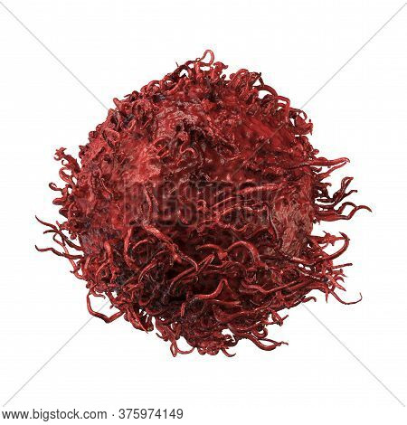 Stomach Cancer Cell, 3d Illustration Showing Morphology Of Cancerous Cell