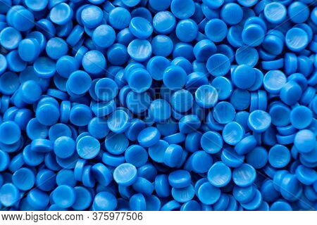 Blue Plastic Grain, Plastic Polymer Granules,hand Hold Polymer Pellets, Raw Materials For Making Wat
