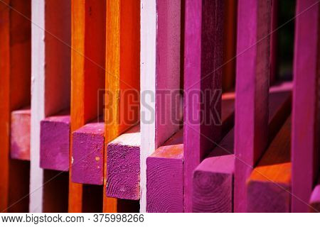 Part Of The Fence At Alidhem Painted In Intense Colors