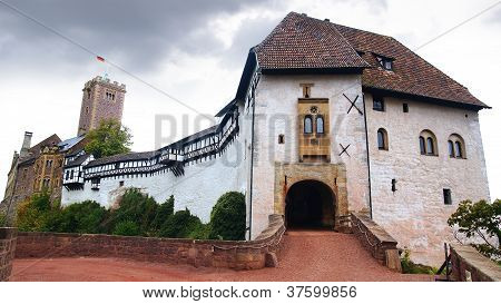 Paesaggio con il castello di Wartburg ad Eisenach