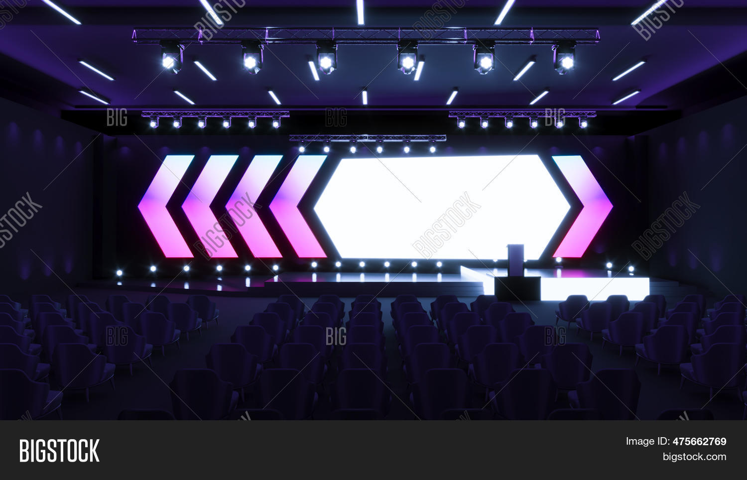 Empty Stage For Rendering 3d Render Empty Stage Image & Photo (Free Trial) | Bigstock