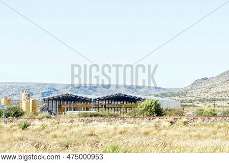 Prieska, South Africa - Mar 1, 2023: A Wind Tower Precast Yard In Prieska In The Northern Cape Provi