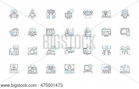 Industry Staff Line Icons Collection. Expertise, Skills, Experience, Knowledgeable, Trained, Certifi