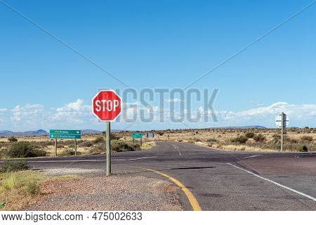 Road Signs At The Intersection Between Roads N10 And R383 At Marydale