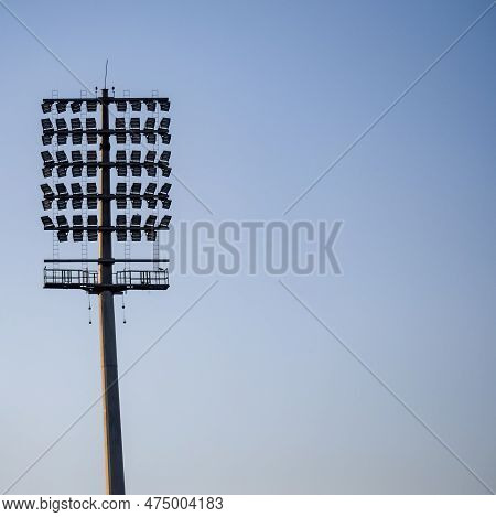 Cricket Stadium Flood Lights Poles At Delhi, India, Cricket Stadium Lights