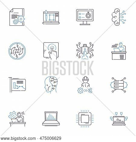 Web Security Line Icons Collection. Firewall, Encryption, Malware, Phishing, Hacking, Ssl, Vulnerabi