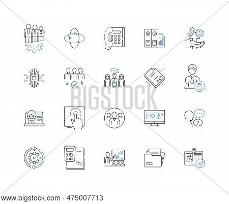 Career Nerking Line Icons Collection. Nerking, Connections, Job Search, Mentors, Opportunities, Prof