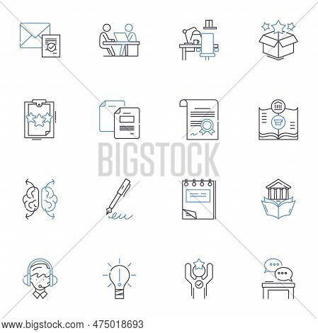 Mastery Acquisition Line Icons Collection. Fluency, Competence, Skill, Proficiency, Expertise, Train